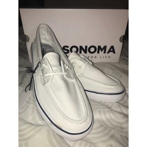 NWT Sonoma Catalina White Slip-on Boat Shoes
